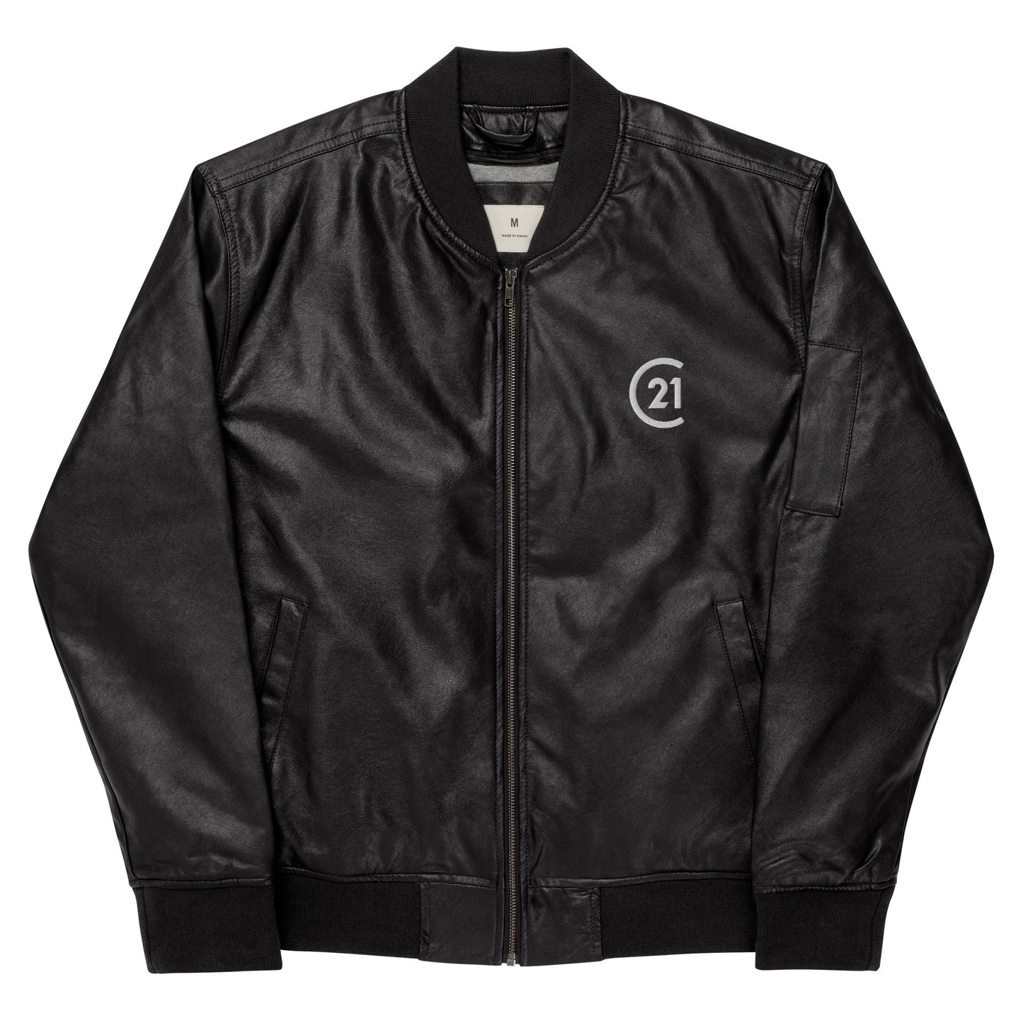 C21 Leather Bomber Jacket