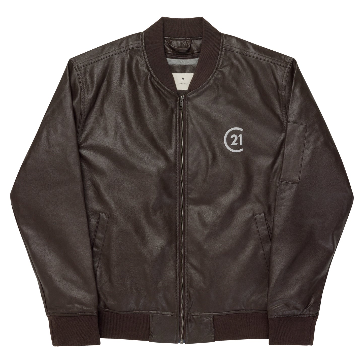 C21 Leather Bomber Jacket