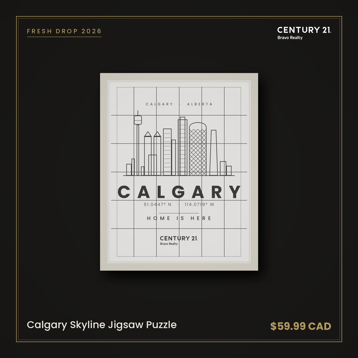 Calgary Skyline Jigsaw Puzzle — Century 21 Bravo Realty