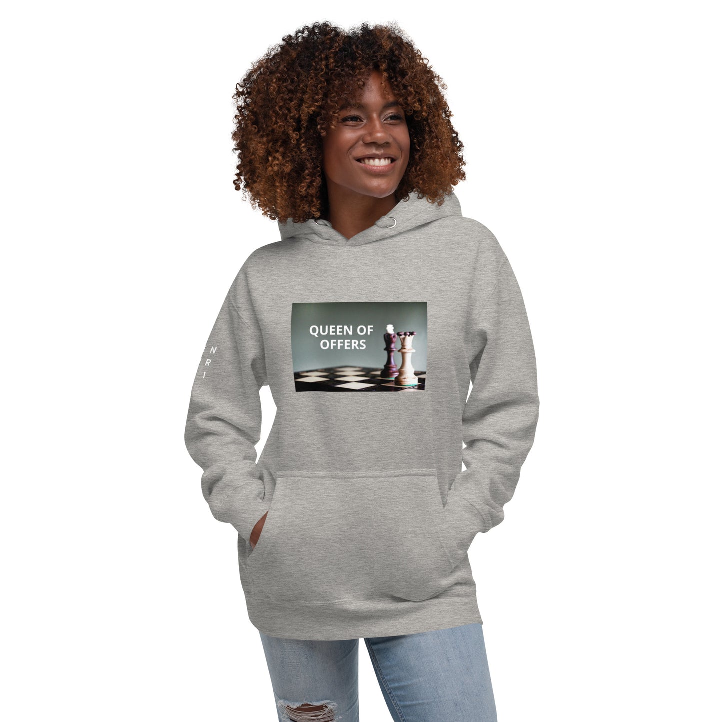 Queen of Offers Century 21 on right sleeve Unisex Hoodie