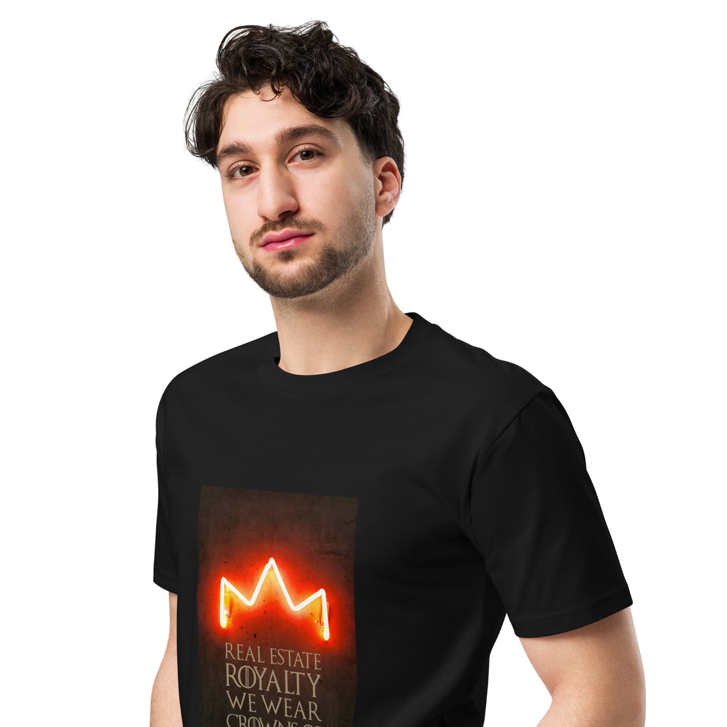 Royalty Century 21 on right sleeve Unisex premium t-shirt