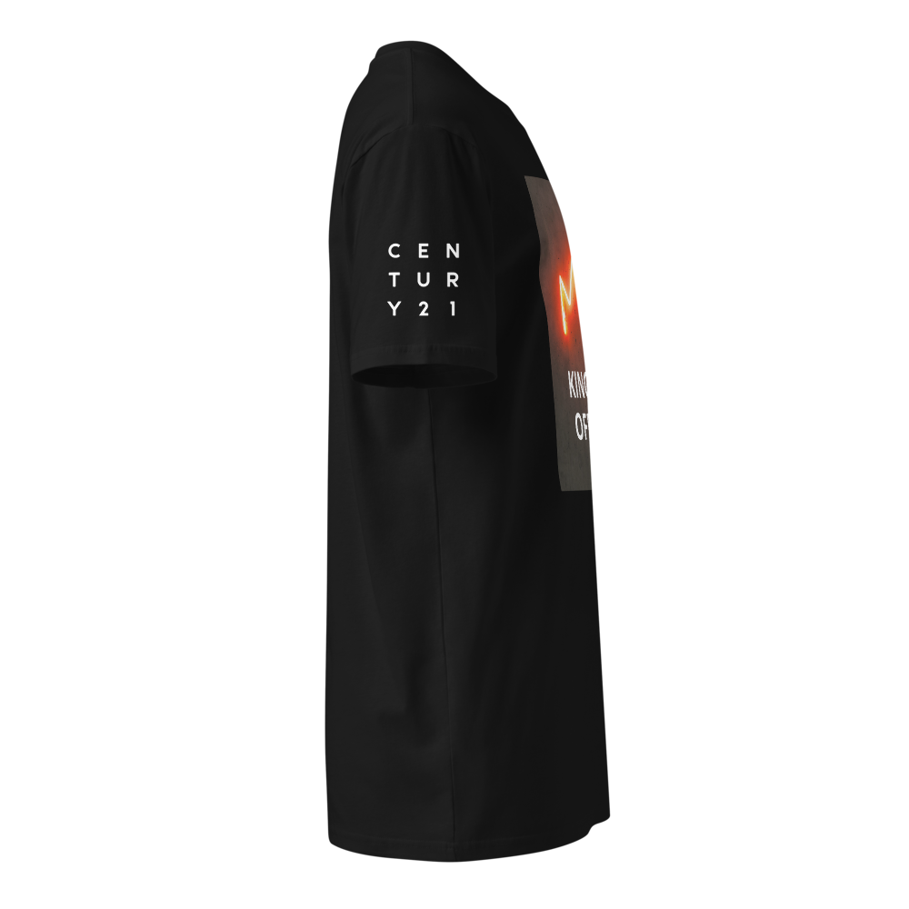 King of Offers - Century 21 on right sleeve Unisex premium t-shirt