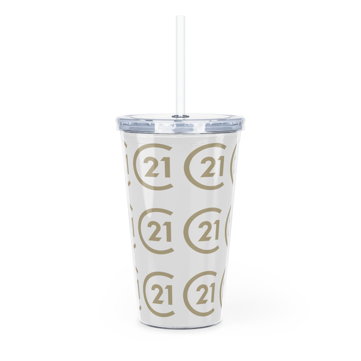 C21 Plastic Tumbler with Straw