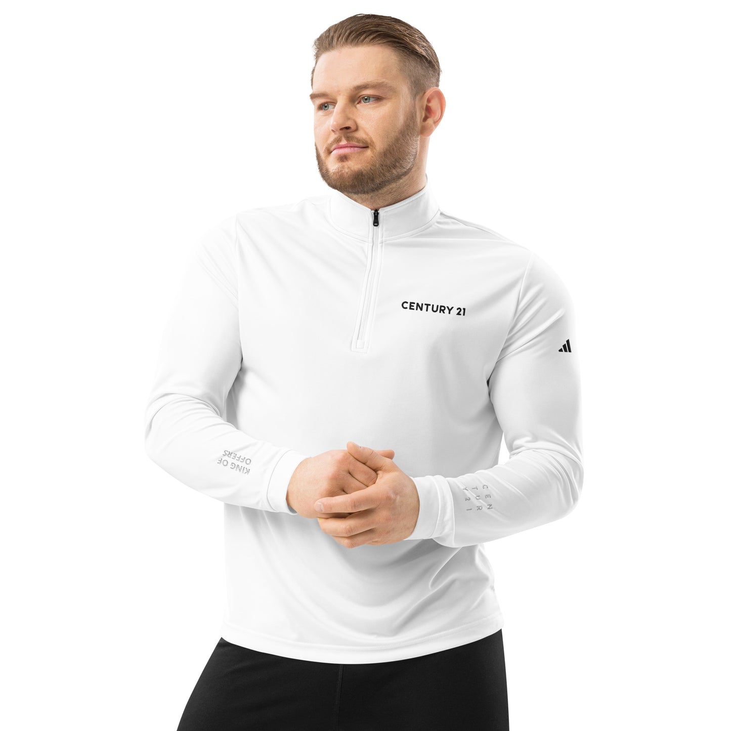 Century 21 Adidas Quarter zip pullover