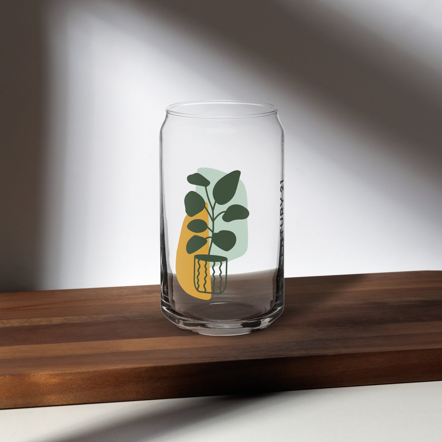 Plant lover "Century 21" Can-shaped glass