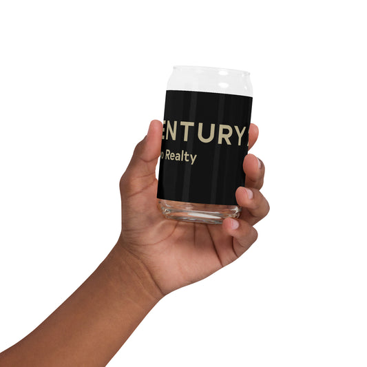 "Century 21 Bravo Realty" Can-shaped glass