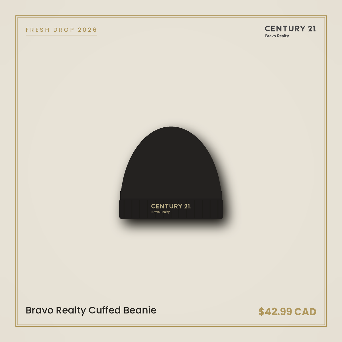 Bravo Realty Cuffed Beanie — Century 21 Bravo Realty