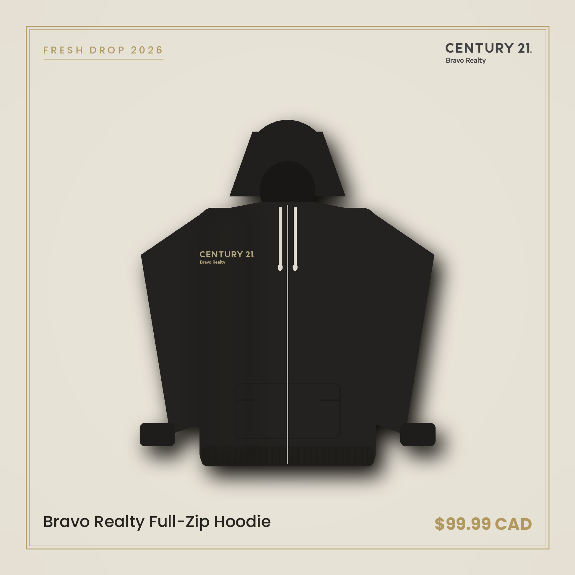 Bravo Realty Full-Zip Hoodie — Century 21 Bravo Realty