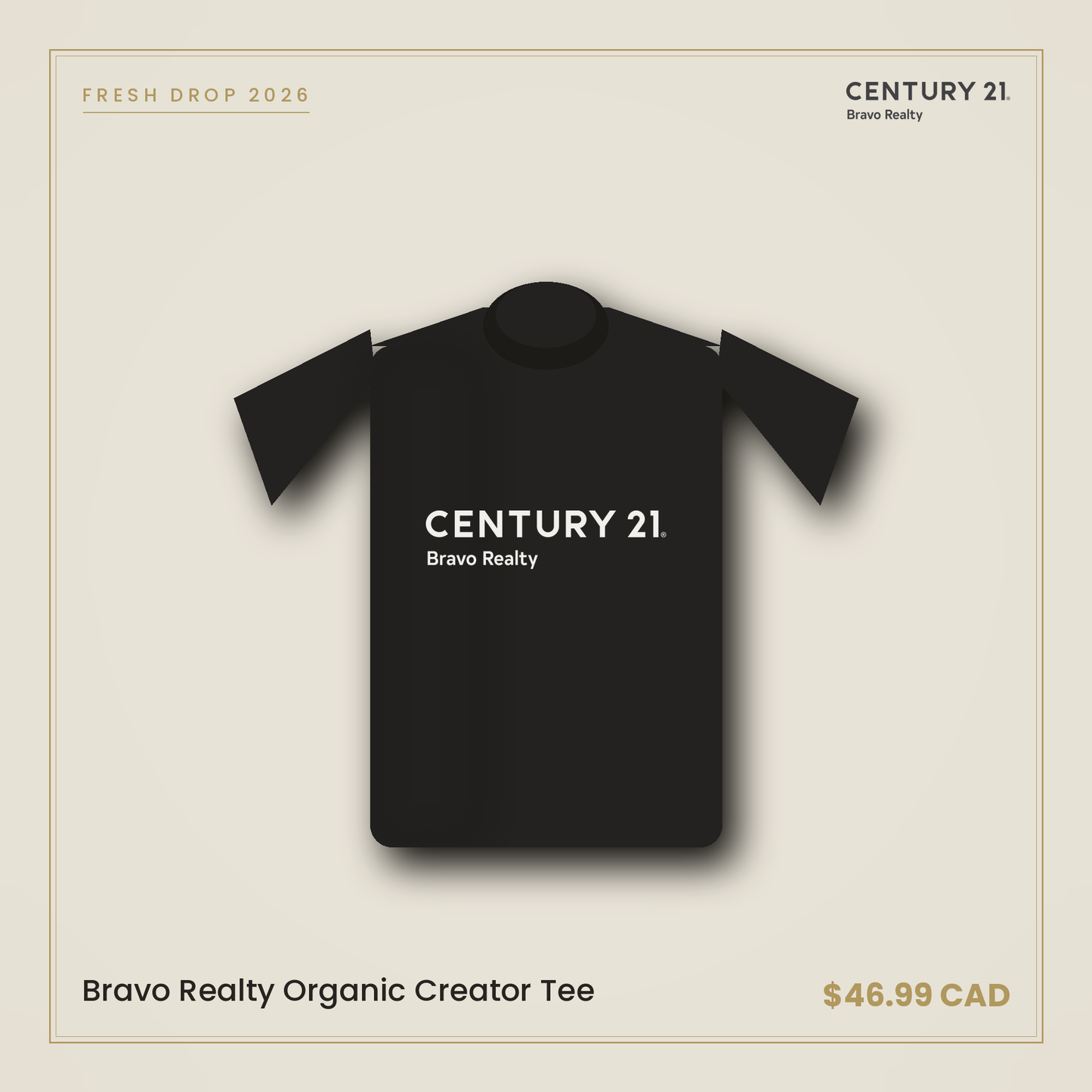 Bravo Realty Organic Creator Tee — Century 21 Bravo Realty