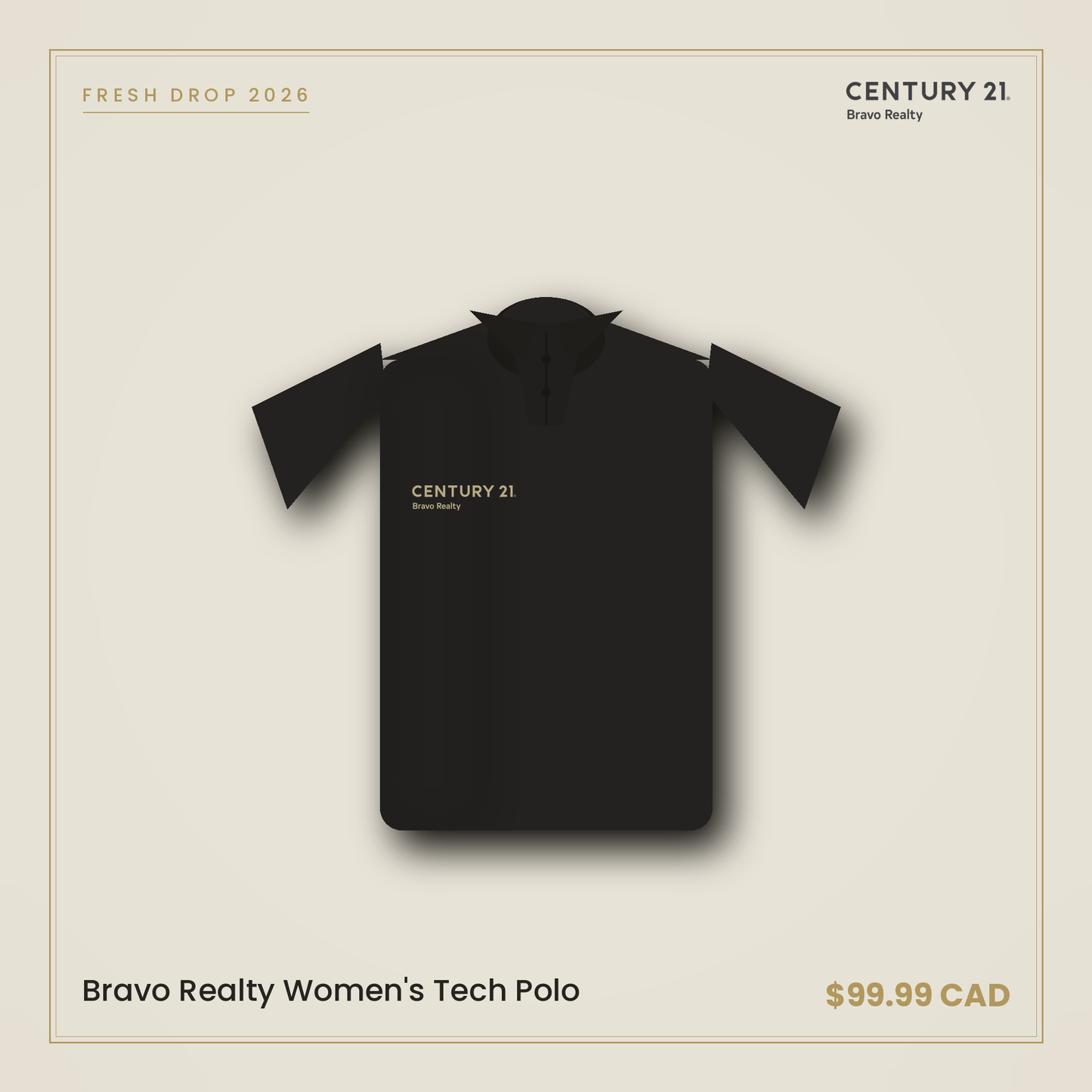 Bravo Realty Women's Tech Polo — Century 21 Bravo Realty