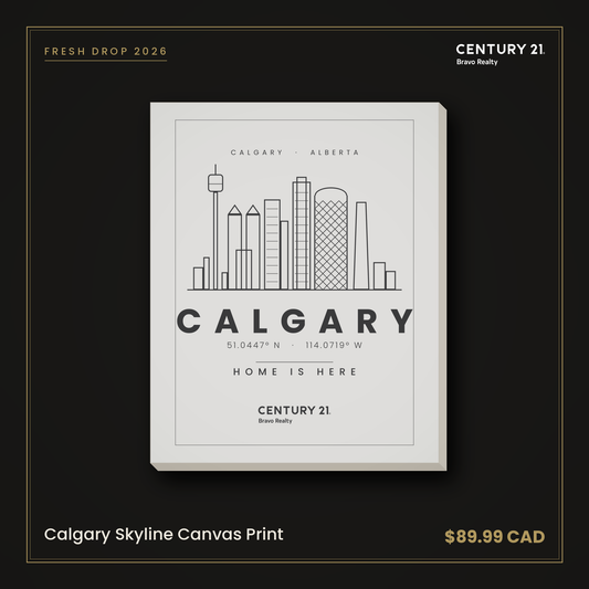 Calgary Skyline Canvas Print — Century 21 Bravo Realty