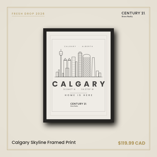 Calgary Skyline Framed Print — Century 21 Bravo Realty