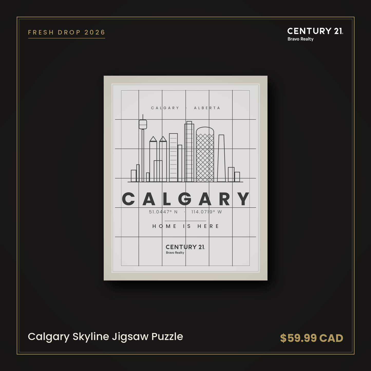 Calgary Skyline Jigsaw Puzzle — Century 21 Bravo Realty