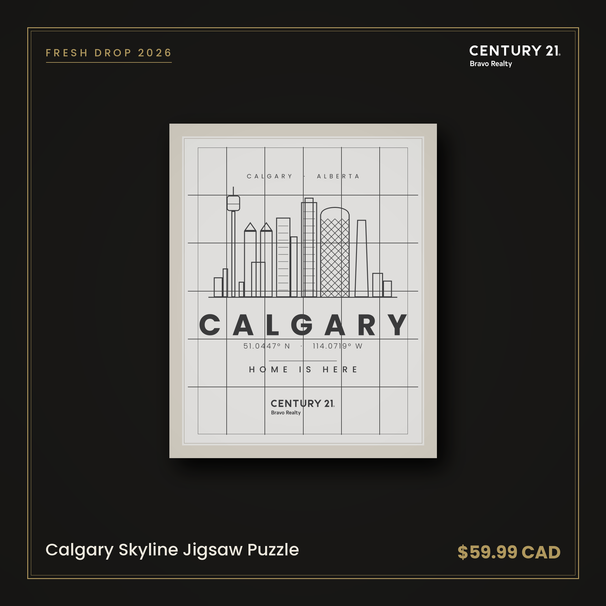Calgary Skyline Jigsaw Puzzle — Century 21 Bravo Realty
