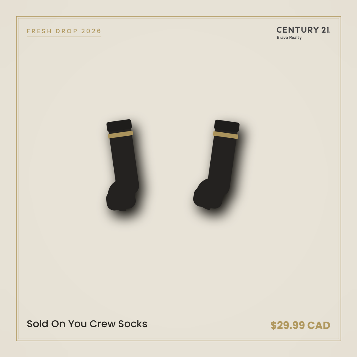 Sold On You Crew Socks — Century 21 Bravo Realty