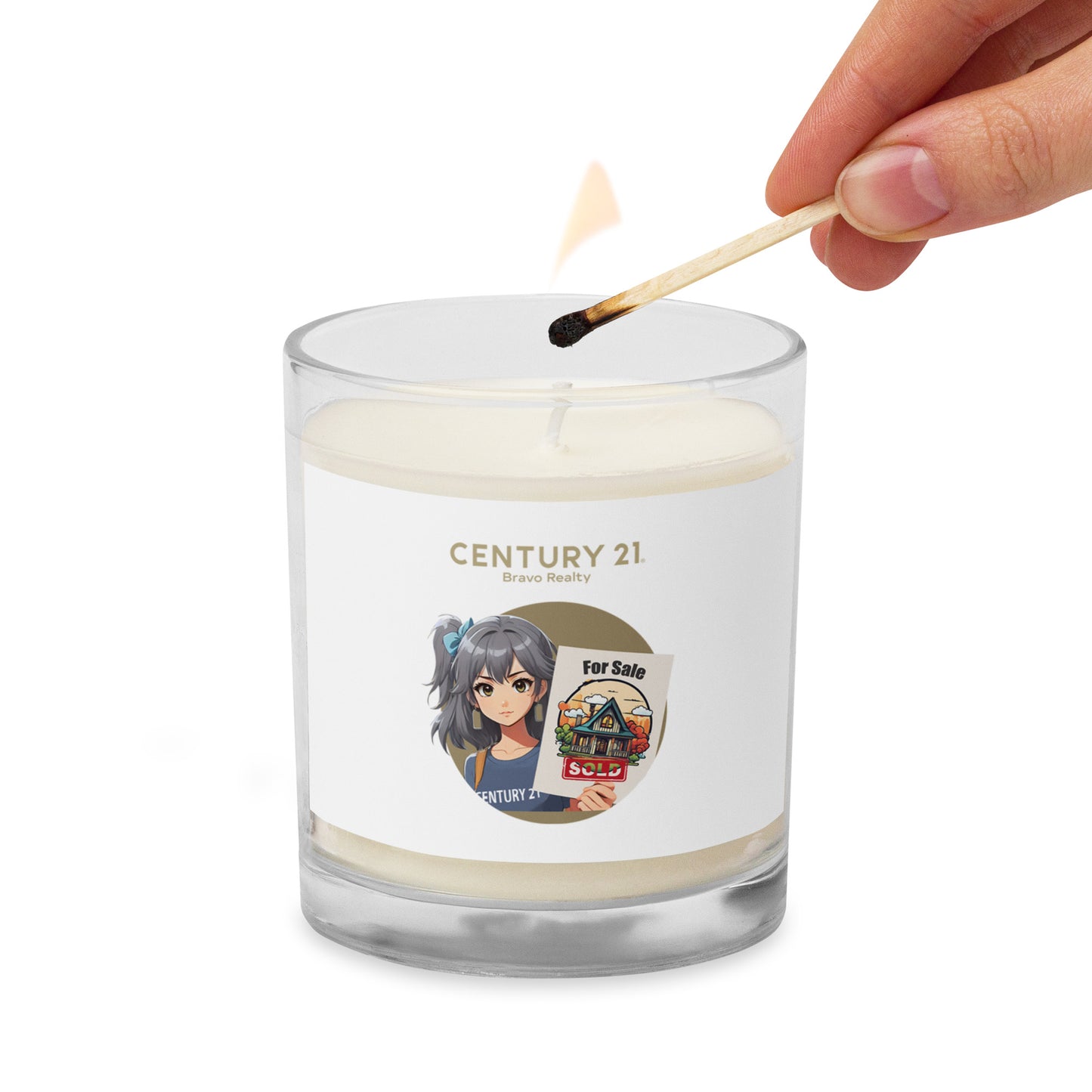 Anime Century 21 Bravo Realty Glass jar soy wax candle