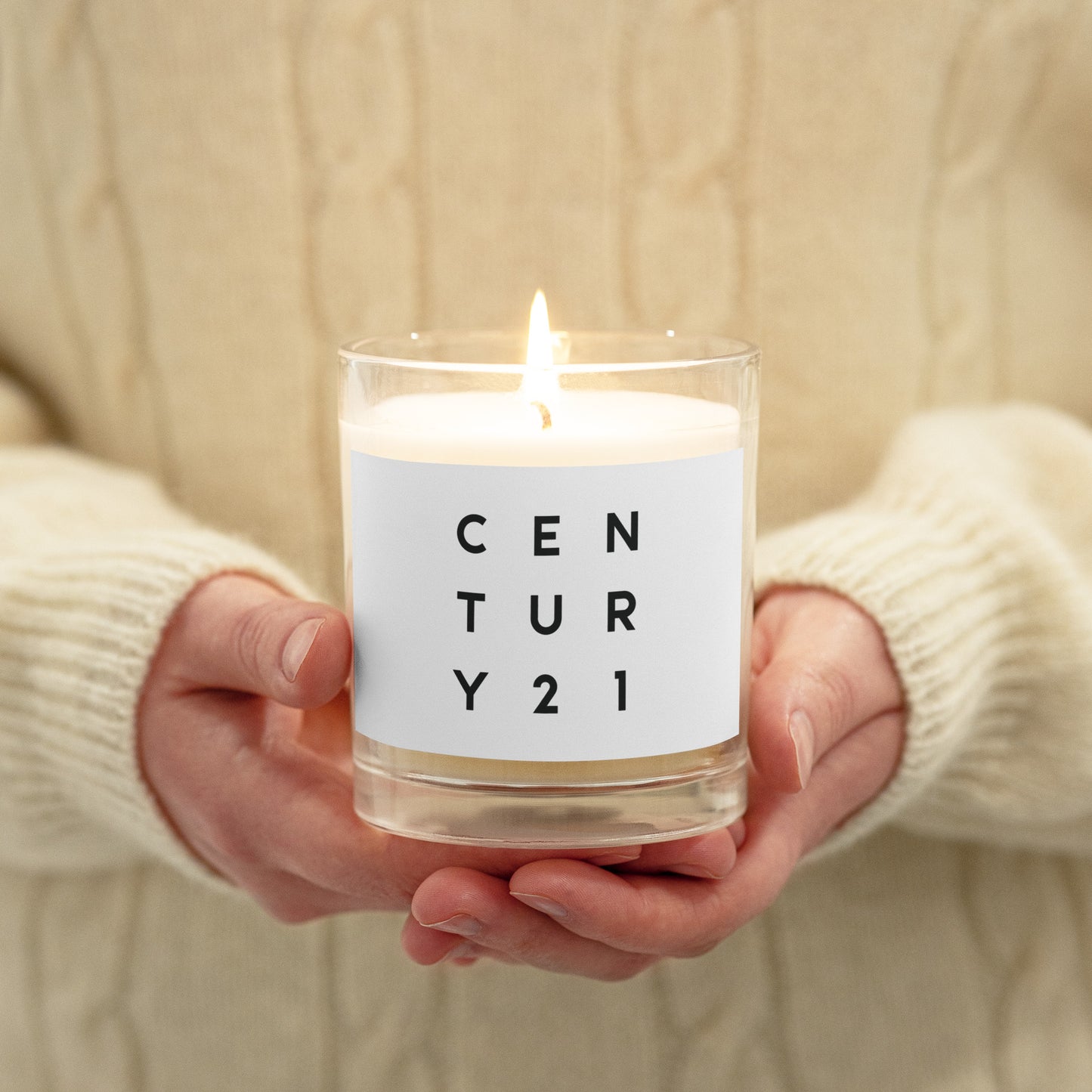 "Century 21" Glass jar soy wax candle