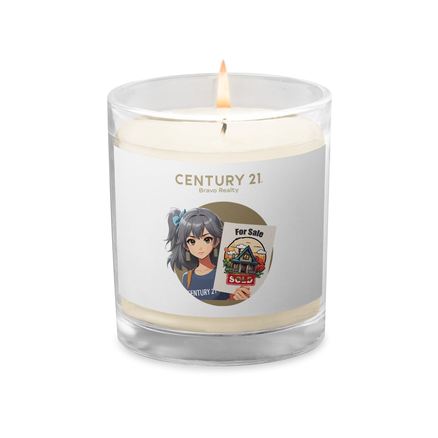 Anime Century 21 Bravo Realty Glass jar soy wax candle