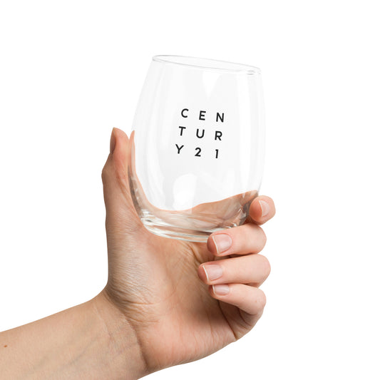 "Century 21" Stemless wine glass