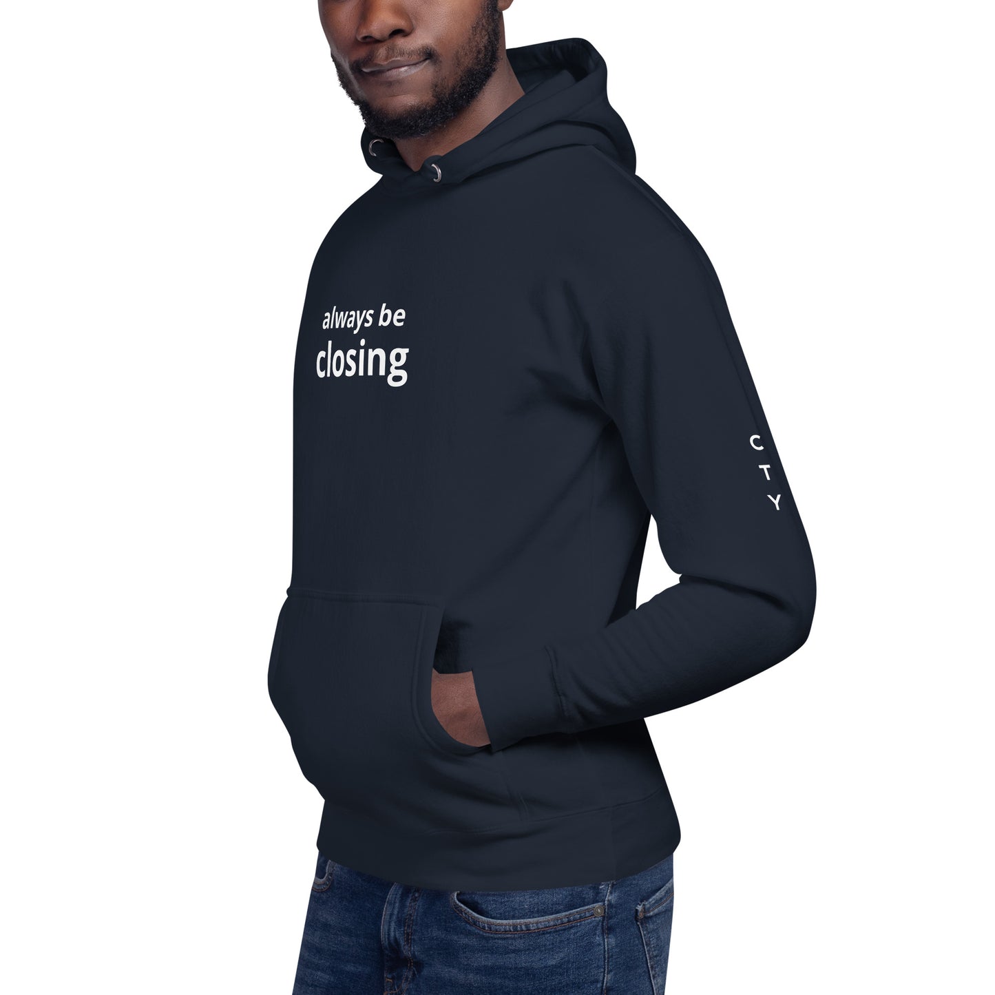 "Always be closing" Logo on sleeve Unisex Hoodie